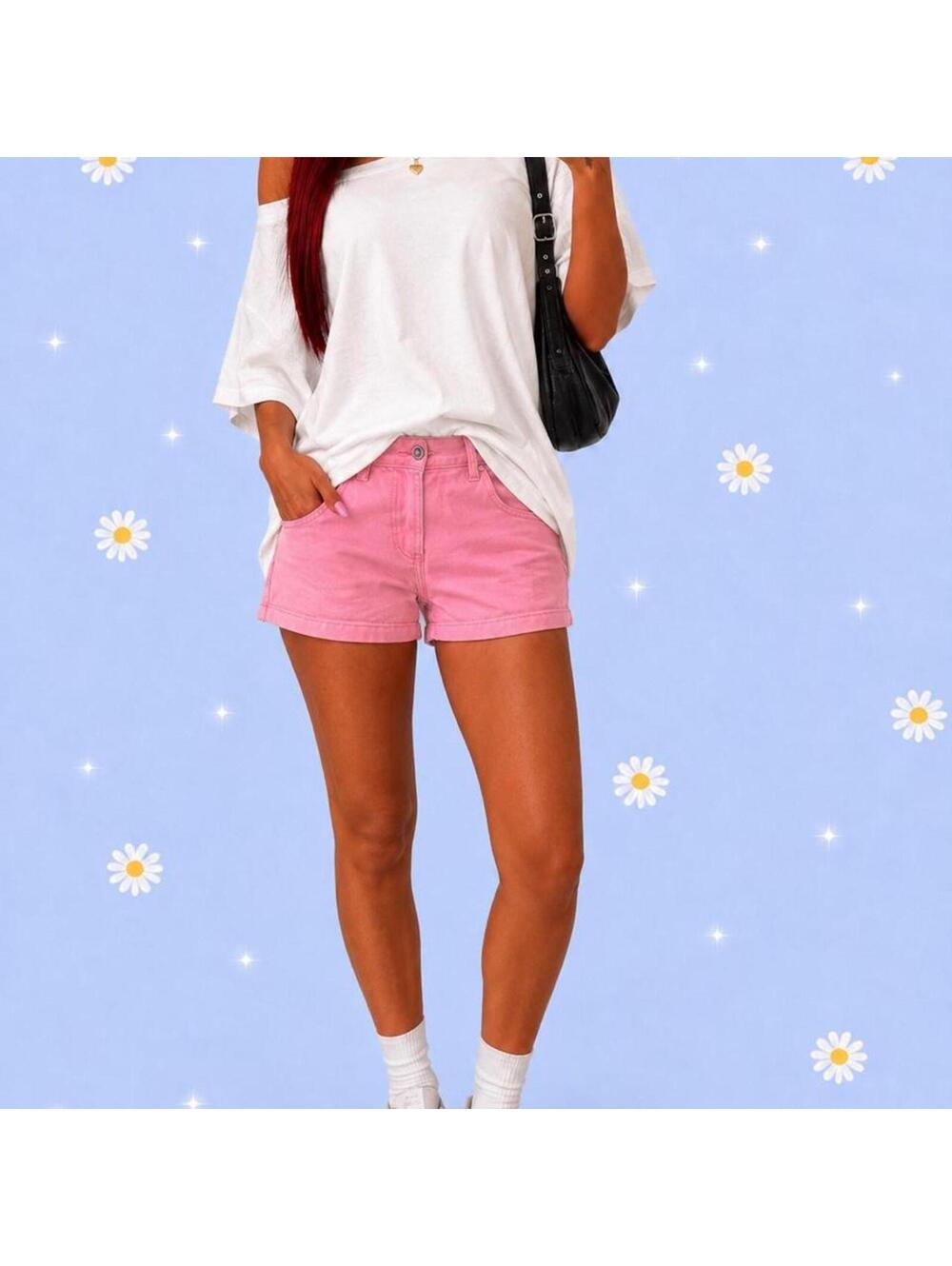 Coastal Softgirl Bubblegum Pink Low Rise Shorts Size 2 💗